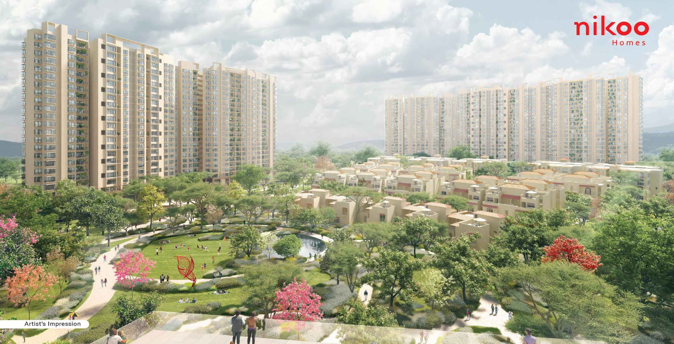 hartiya Nikoo Homes Garden Estate – modern residential apartments at Sadahalli, Airport Road, Bangalore surrounded by landscaped gardens and luxury amenities.